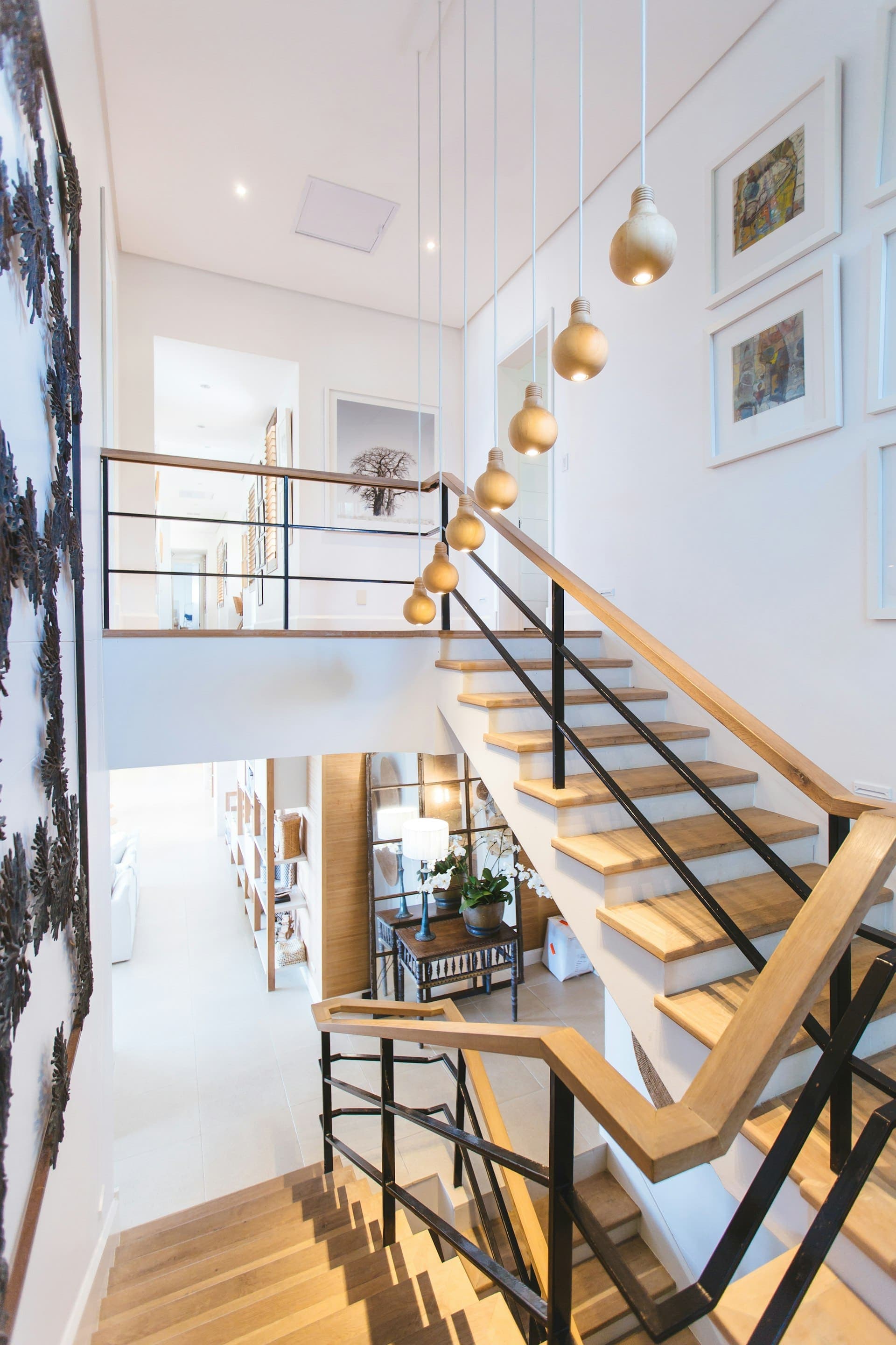 Warm staircase interior showcasing elegant design
